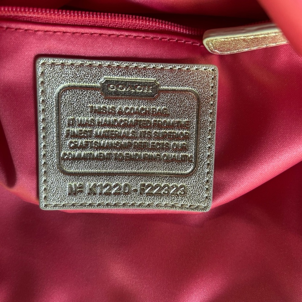 EUC Coach Poppy Gold and Floral Women's Covertible Shoulder or Crossbody F22323 - Picture 4 of 11